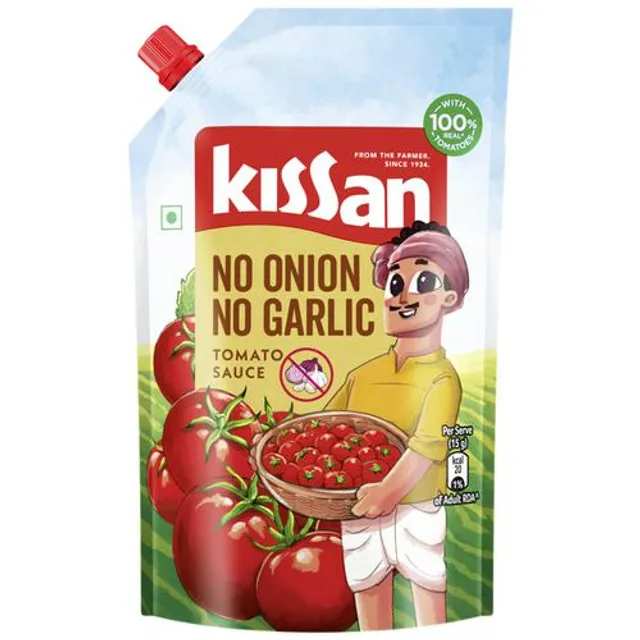 KISSAN NO ONION NO GARLIC TOMATO SAUCE | 425 GM POUCH